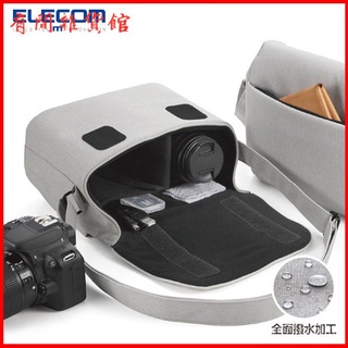 elecom單反相機包單肩小包休閒包斜挎佳能攝影包微單包便攜收納包 相機包 時尚收納包 投影機包 通用相機包 相機收納包