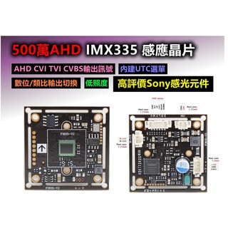 AHD 500萬 Sony-IMX335 監視鏡頭晶片 (DIY更換)