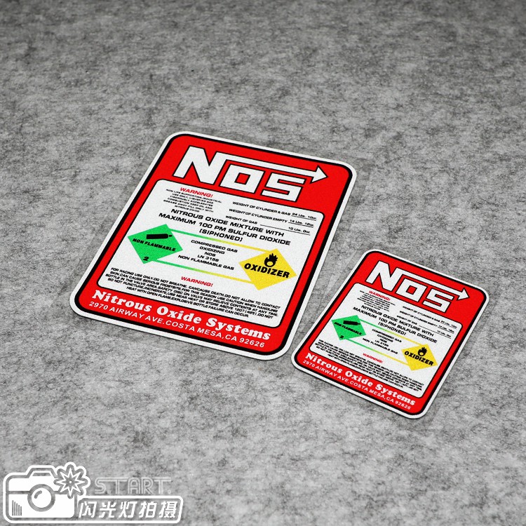 貼客部落車貼 NOS反光貼 氮氣加速車內警示貼車載滅火器裝飾貼紙