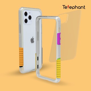 【Telephant 太樂芬】iPhone 11/12/Pro/Max 抗汙防摔手機殼 (黃綠橘黑/RENMD堆疊款)