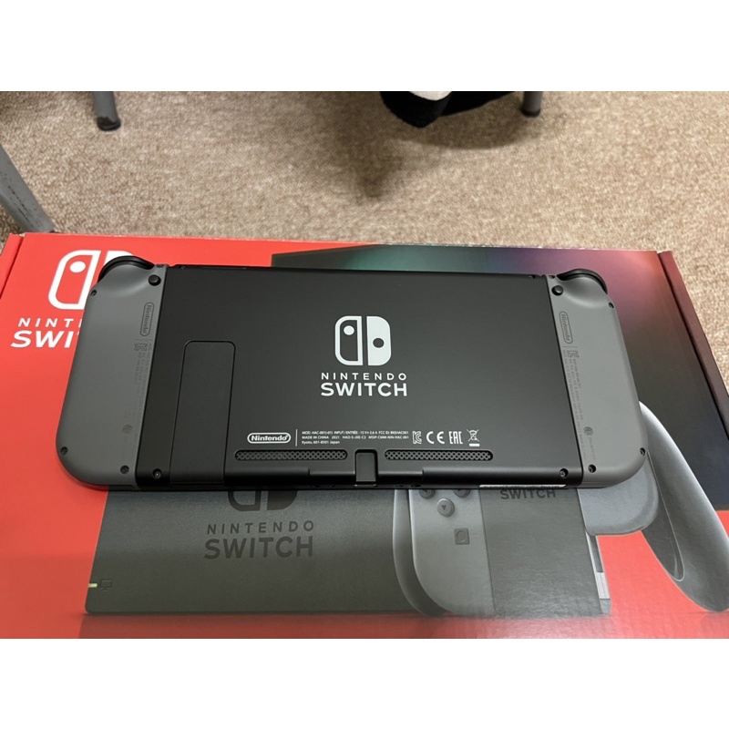 保固內 可刷卡 近全新 任天堂 Nintendo Switch 灰色 主機 電量加強版 二手 保固到2022/10