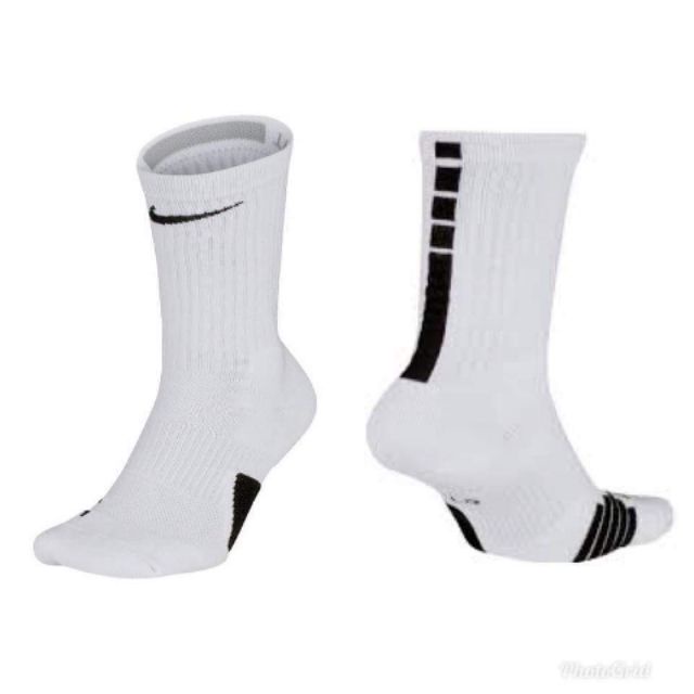 Nike 襪子 Elite 男女款 白 中筒襪 長襪  單雙入 籃球襪 SX7622-100【S.E運動】