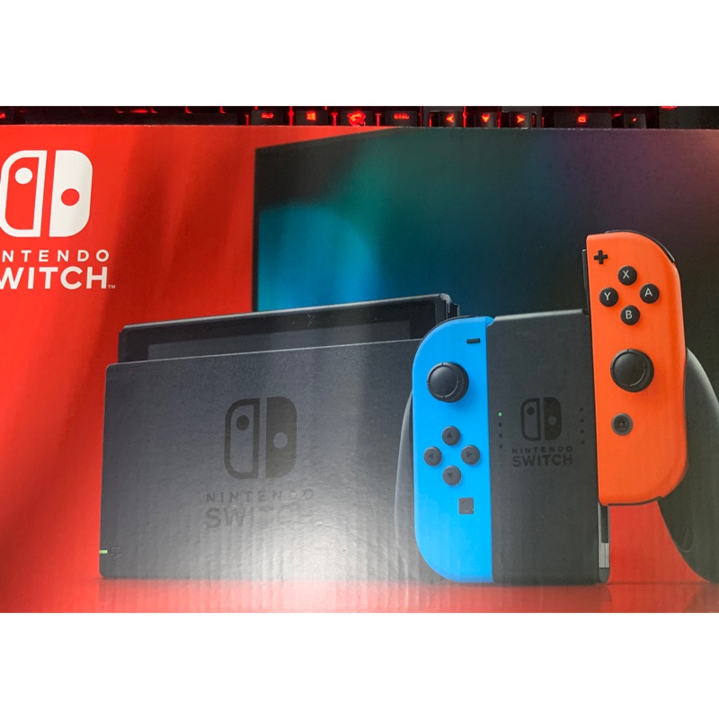 Switch 主機電力加強+Joy Con紅藍+健身環大冒險+7片遊戲內詳 台灣公司貨 保固中 9成新