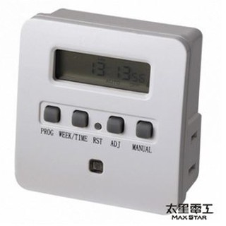 太星電工 省電家族-袖珍型數位式定時器 14組開關設定 數位式定時器 電子式單插座 OTM-304