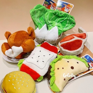 GoGoDy 吃飽飽大白菜🥬三明治🥪Taco烤雞羊排 響紙BB發聲食物係寵物玩具