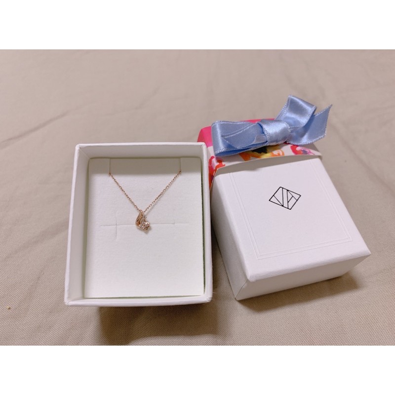 日本輕珠寶VA鑽石14k玫瑰金項鍊💎Vendome Aoyama