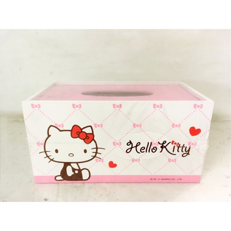 Hello kitty 造型木製面紙盒 衛生紙盒