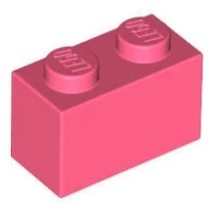 📌磚 樂高 Lego 珊瑚紅色 Coral  Brick 1x2 基本磚塊 顆粒 3004  珊瑚紅 6258572