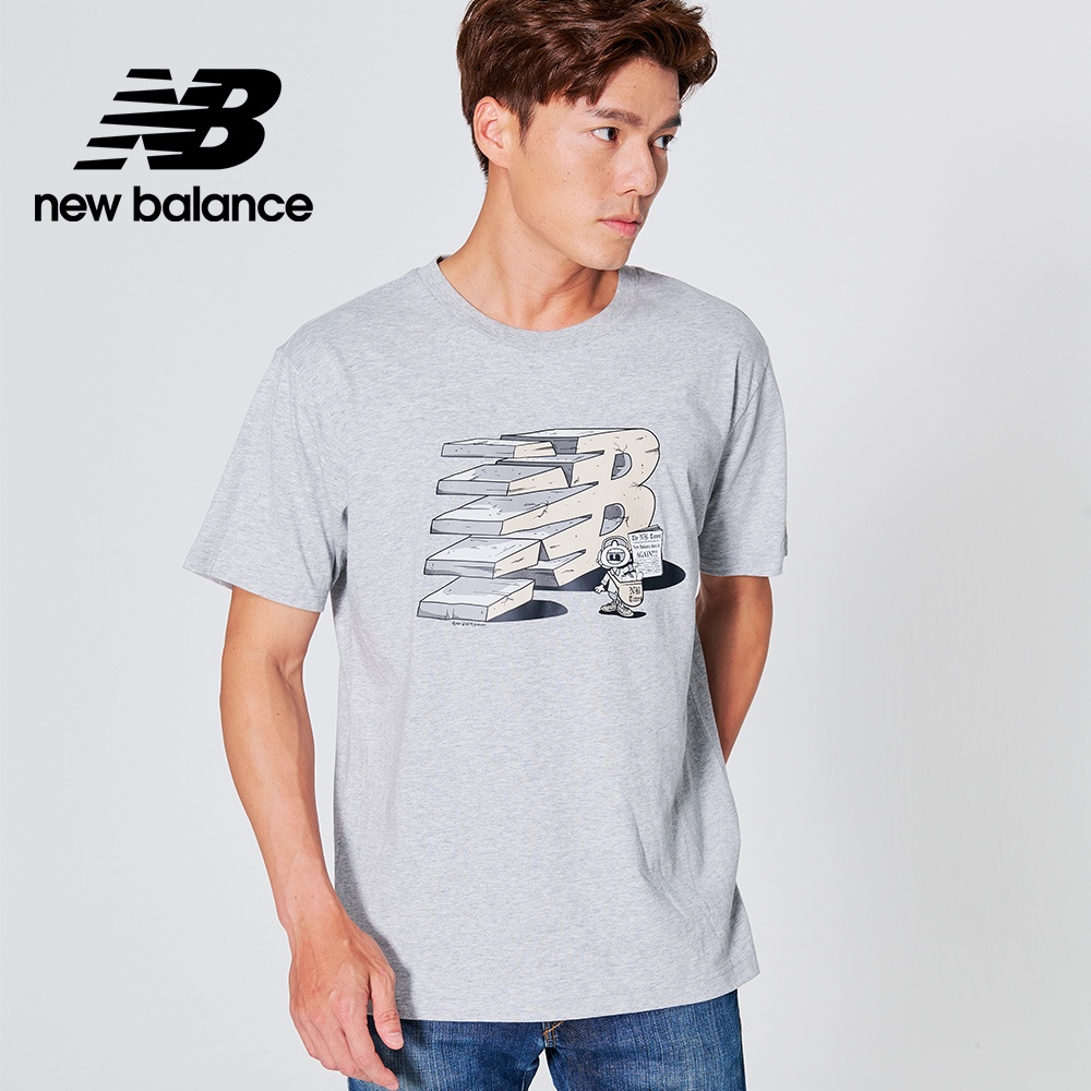 【New Balance】NB短袖上衣_男性_灰色_AMT21568AG