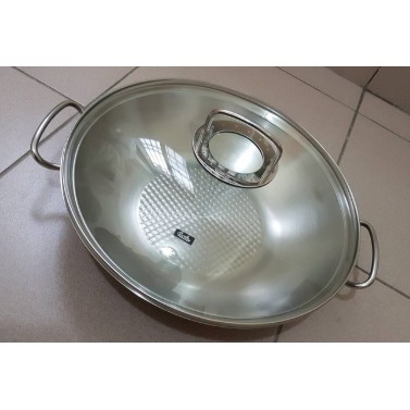 [二手]Fissler 35cm主廚系列 316不鏽鋼鍋 中華炒鍋