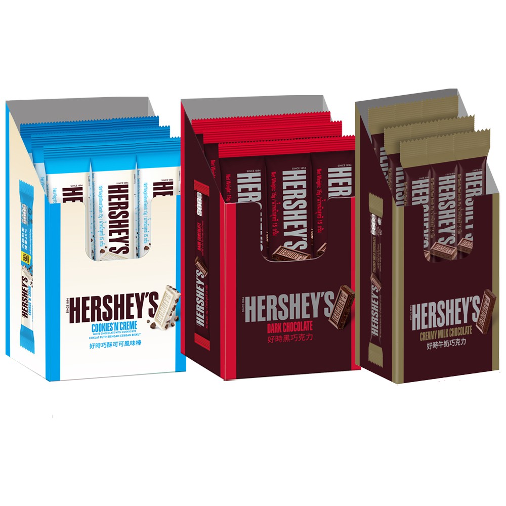 【蝦皮特選】Hersheys 好時 巧酥可可風味/黑巧/牛奶 盒裝 15g12條入 多入組 巧克力 可可 牛奶