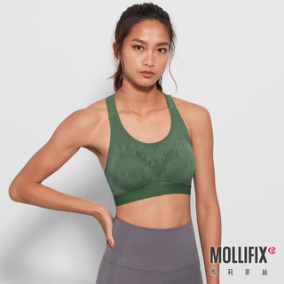 Mollifix 瑪莉菲絲 A++舒適包覆呼吸BRA (森綠) 無鋼圈內衣 日常內衣