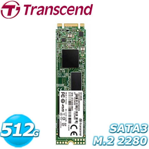 Transcend 創見 SATA III MTS830 (長度: 80mm) M.2 SSD 512G 固態硬碟