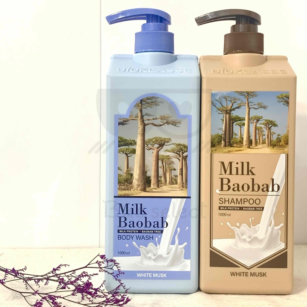 MILK BAOBAB 白麝香 洗髮精 沐浴乳 500ml 1000ml 沐浴露 香水沐浴乳 蝦皮購物