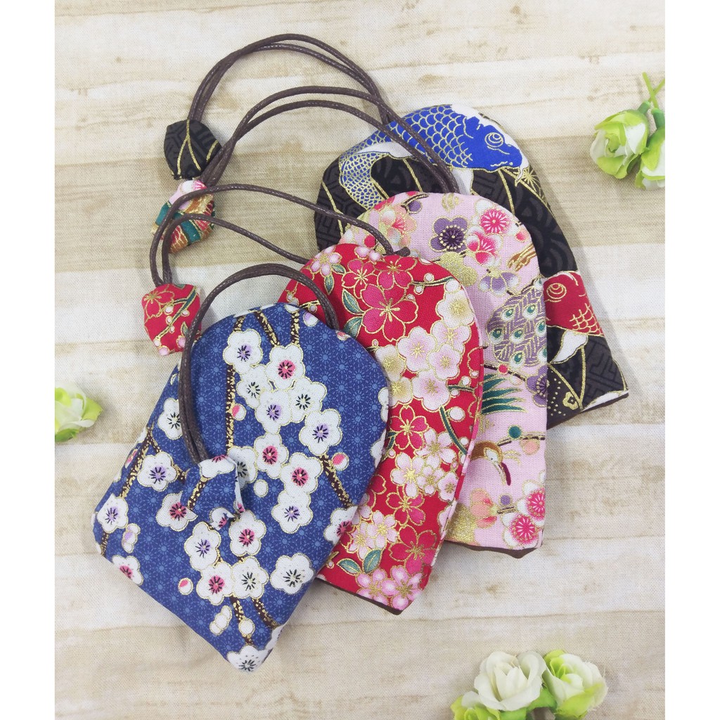 【三越Garden】手工藝抽拉式和風棉布鑰匙包日本和風進口棉布鑰匙包