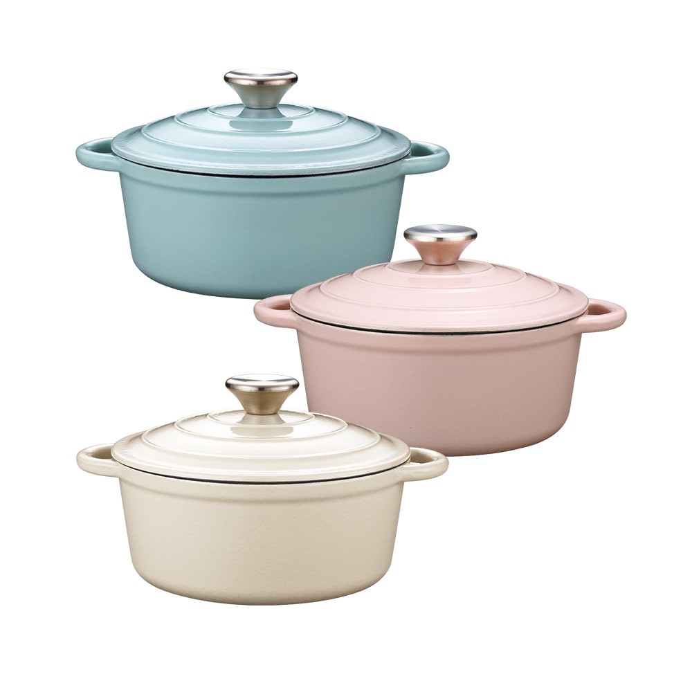 康寧snapware 鑄鐵琺瑯鍋cm 三色可選 蝦皮購物