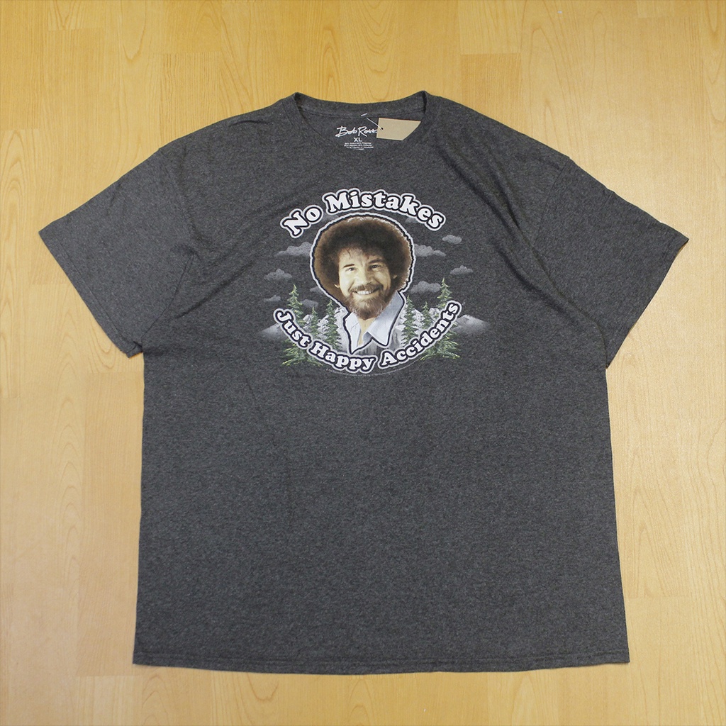 極樂鳥古著-老品/古著短T-Bob ross 00's T-SHIRT