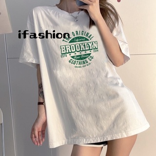 ifashion』大碼女裝 慵懶風 短袖t恤 寬松 韓版 ins 風 半袖上衣 短袖上衣女 oversize 下半身失蹤