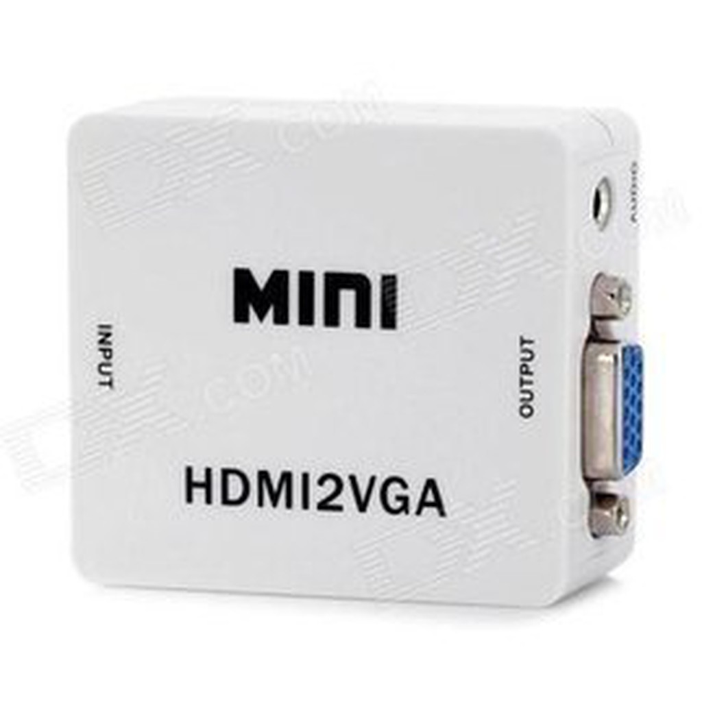 HDMI(母)轉VGA(母) 電視/投影機 影音轉換器/轉接盒 (帶3.5mm音源)