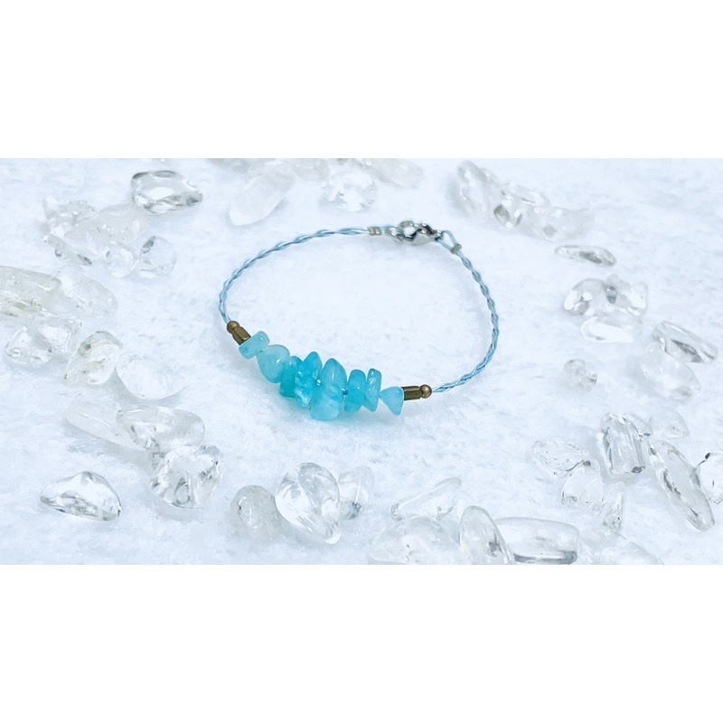 隨形天河石🎶設計款手環🐬Tiffany 藍💠幸運之石🎵