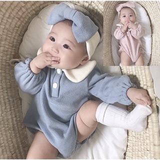 臺灣現貨❤️包屁衣+髮帶❤️含髮飾嬰幼兒秋季新品女寶寶可愛造型包屁衣嬰兒哈衣公主風長袖春秋款