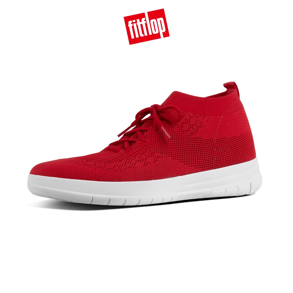 【FitFlop】UBERKNIT SLIP-ON HIGH TOP SNEAKER SNEAKERS高筒休閒鞋-男(紅