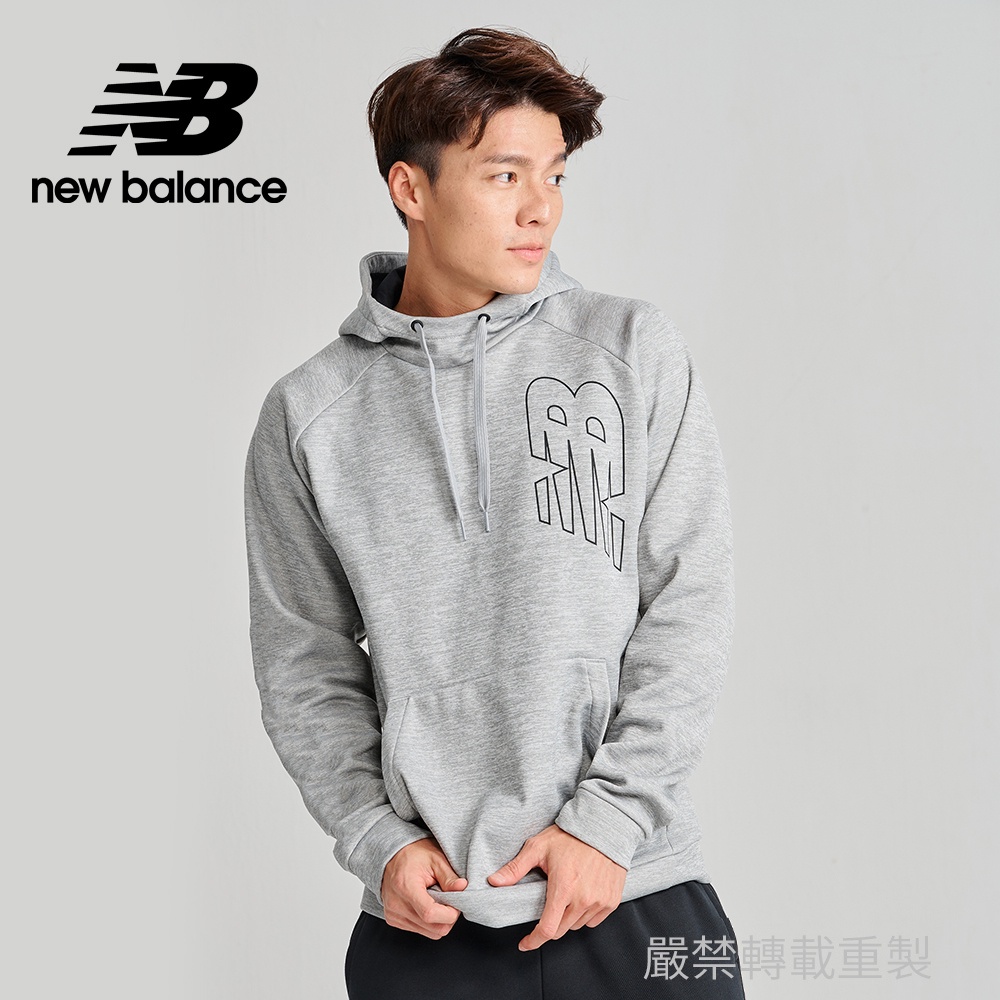 【New Balance】 NB 連帽長袖上衣_男性_灰色_AMT13021AG
