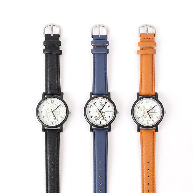 日貨sunflame手錶WD-H03 銀色剪影- Norns 日本J-AXIS 迪士尼 復古皮質腕錶