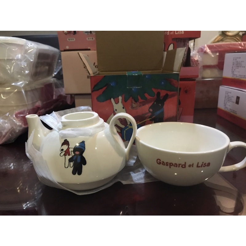 麗莎和卡斯柏杯壺組 陶瓷 個人用 茶壺+杯子