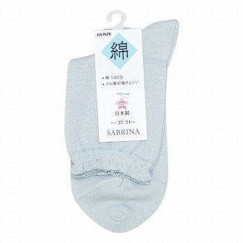 *平井涼子＊日本製 GUNZE 郡是 春夏款 純棉 素色 寬口設計 短襪 SQD701