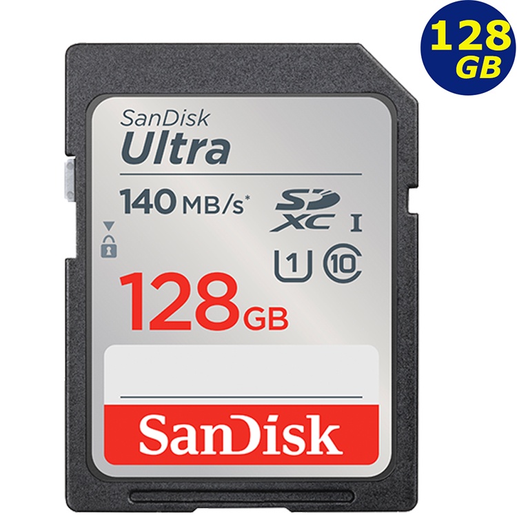 SanDisk 128GB 128G SDXC Ultra 140MB SD SDHC UHS C10 相機記憶卡