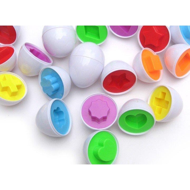 聰明蛋 配對蛋 顏色形狀配對 智力蛋 形狀配對 扭扭蛋 幾何邏輯思考 一卡六顆