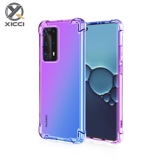 XICCI適用於華為P40 P40Pro P40Lite P50 P50Pro 榮耀8X 10Lite漸變色軟矽膠手機殼