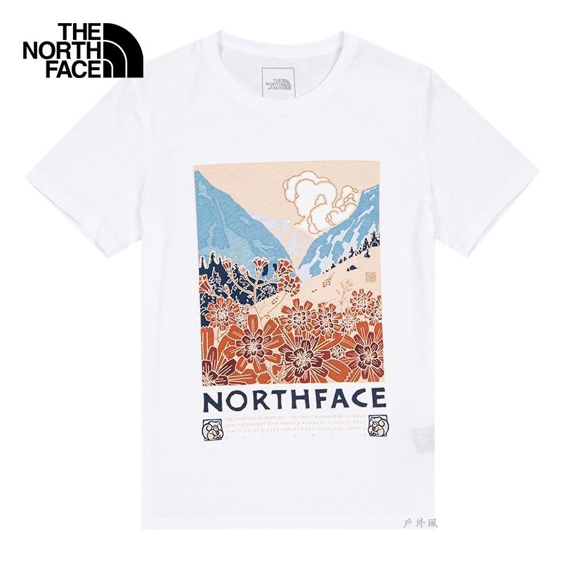 【The North Face】女 胸前印花短袖T恤