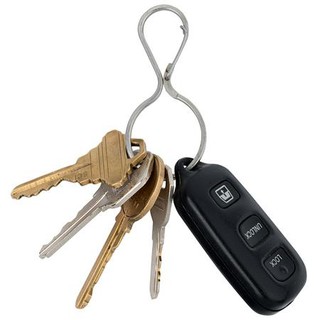 美國 NITE IZE KIC 葫蘆型帶鎖鑰匙扣 # KIC-11-R3(銀色不鏽鋼款)