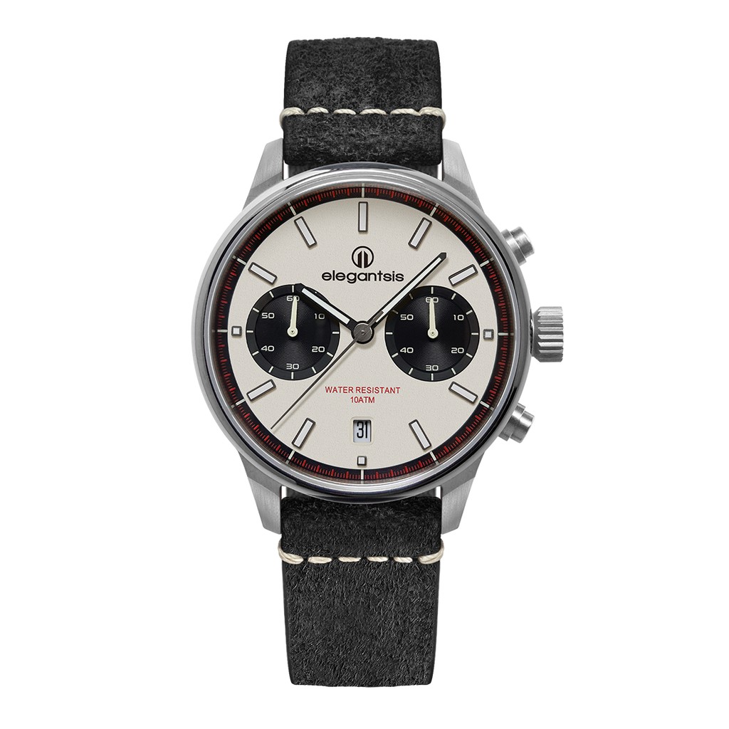 elegantsis 愛樂時 (ELJT58QS-6W04LC) JT58QS承載60年代老靈魂的新復古計時腕錶-經典白