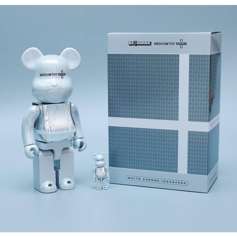 BE@RBRICK Medicom Toy Plus+ White  400% &amp; 100% Bear Brick
