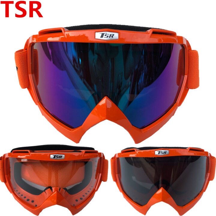 台灣 出貨 正品TSR摩托車風鏡騎行越野賽車頭盔風鏡林道防風沙滑雪護目風鏡