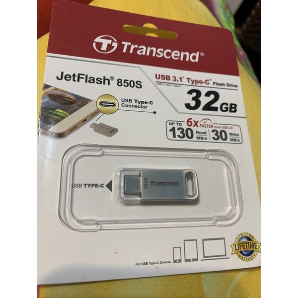 創見Transcend JetFlash 850S 32GB USB 3.1 Type-C隨身碟