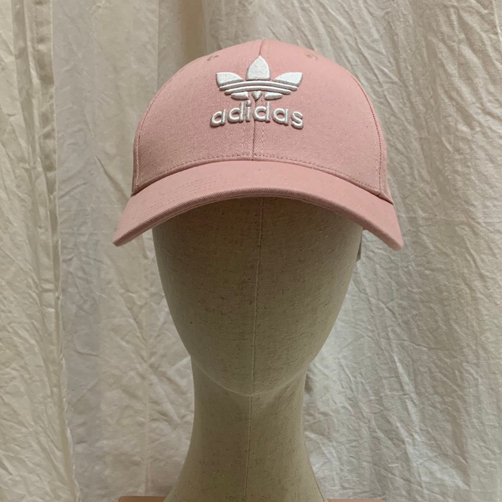 Adidas愛迪達馬卡龍粉嫩色系粉紅色白色logo三葉草棒球帽老帽