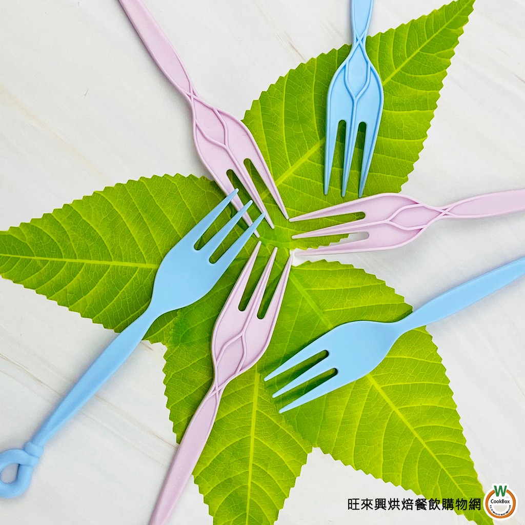 圈圈叉叉 (104支) (總重: 290g ) (糖霜紫 棉花糖籃) / 包 叉子 點心叉 蛋糕叉 免洗餐具