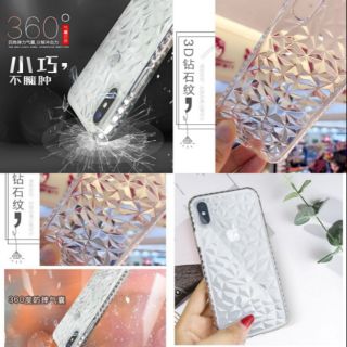 (現貨)iPhone 鑽石紋透明手機殼iPhone 6s 6Plus i7.8 Plus XR Xs Xs Mas