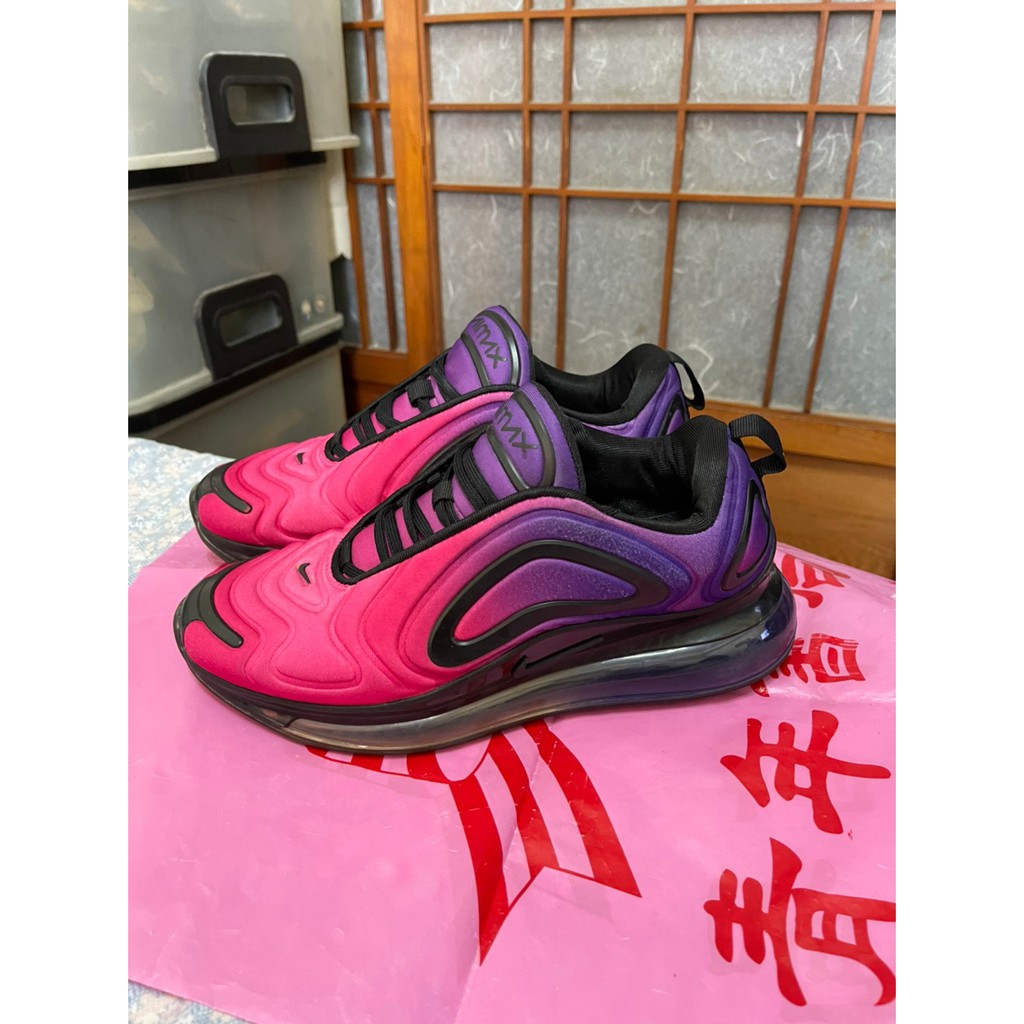 「 二手鞋 」 Nike Air Max 720 女版運動休閒鞋 US8.5（粉紫）鐵2-6