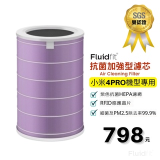 Fluidfit | 飲米科技 適用 小米 米家 4PRO 空氣清淨機 空氣淨化器 濾心 濾芯 濾網 抗菌 副廠