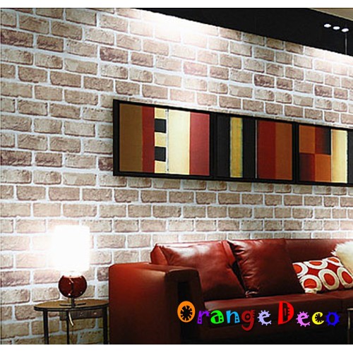 【橘果設計】磚紋風格 自黏壁紙 10米長 多款可選 DIY組合壁貼牆貼室內設計裝潢