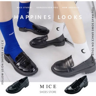 MICE-🎀韓國氣質款 學生皮鞋 制服💜皮鞋上班上課實習打工 皮革柔軟 廚房鞋 學院風 休閒鞋 可踩腳 小皮鞋 樂福鞋