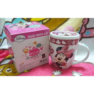 正版﹝Disney﹞授權※Mickey Mouse米老鼠/米奇※【米妮Minnie造型】陶瓷馬克杯組(附杯蓋)