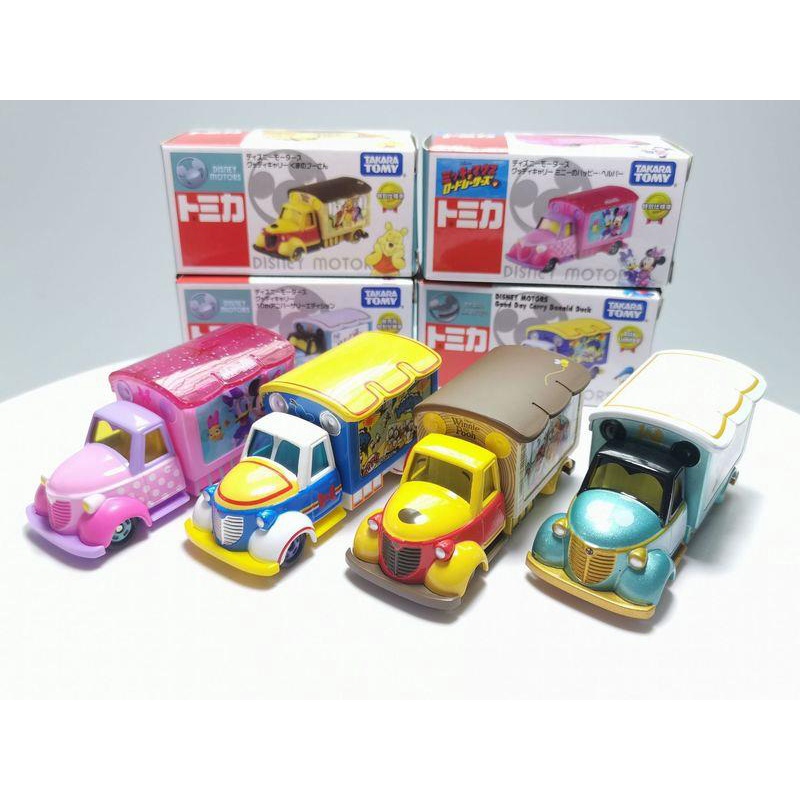 CC精選🔔多美卡唐老鴨維尼熊米奇10週年米妮黛西粉色貨櫃車合金車玩具模型🔔