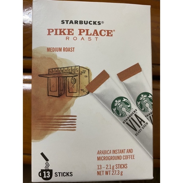 星巴克 VIA 派克市場即溶研磨咖啡 13 入 Starbucks Via