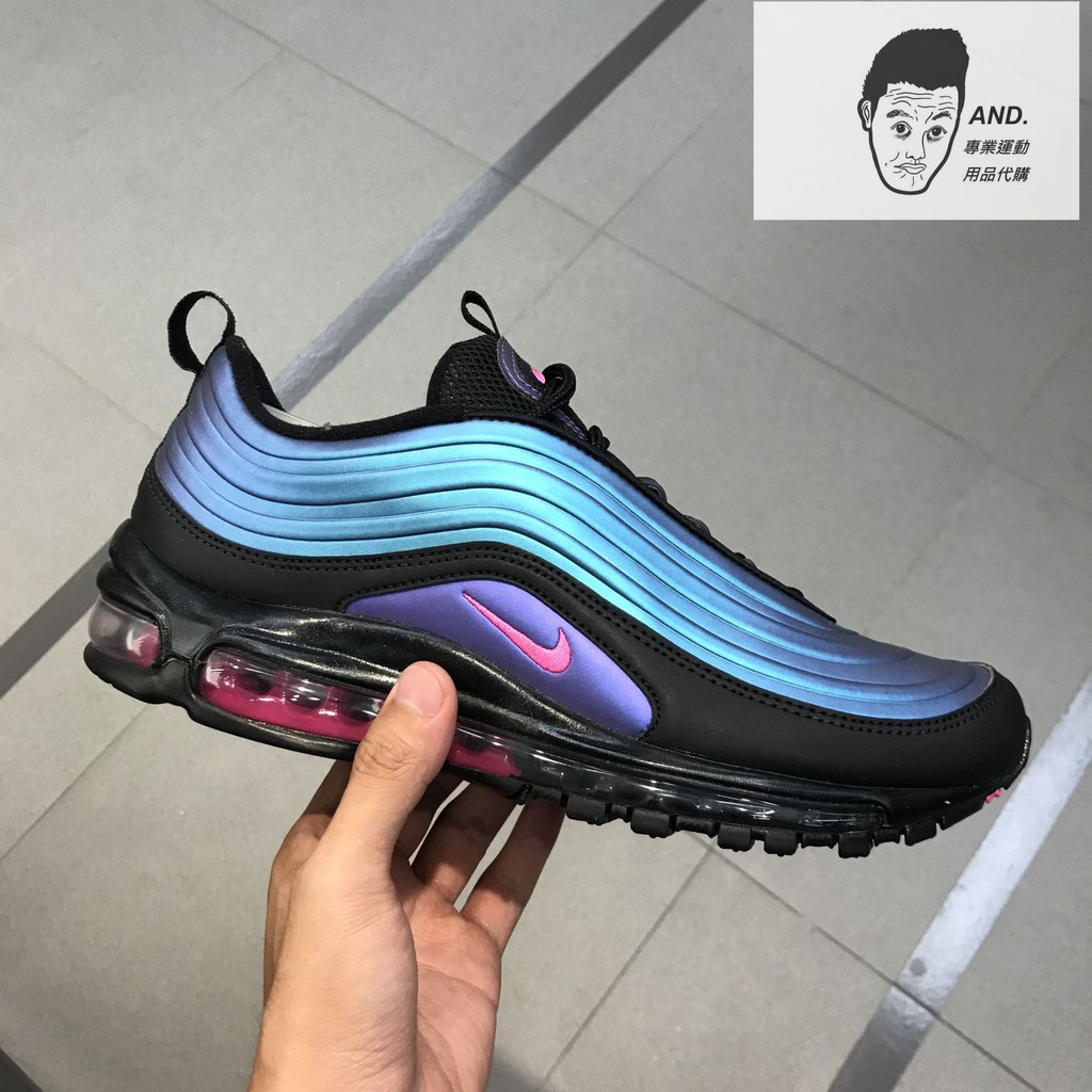 【AND.】NIKE AIR MAX 97 LX 炫光藍 紫桃紅 流線 休閒 氣墊 男款 AV1165-001